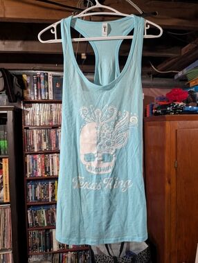 Texas King Rock Band Sleeveless Shirt Size L Skull Design Printed On  next level